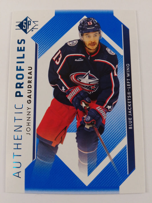 2023-24 SP Johnny Gaudreau Authentic Profiles Blue