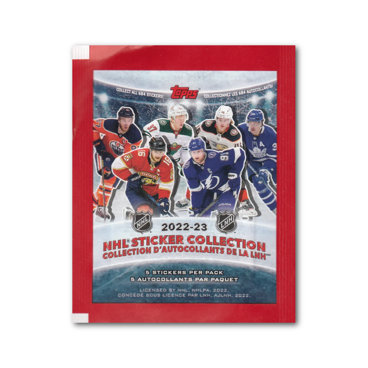 2022-23 Topps NHL Hockey Sticker Collection Pack