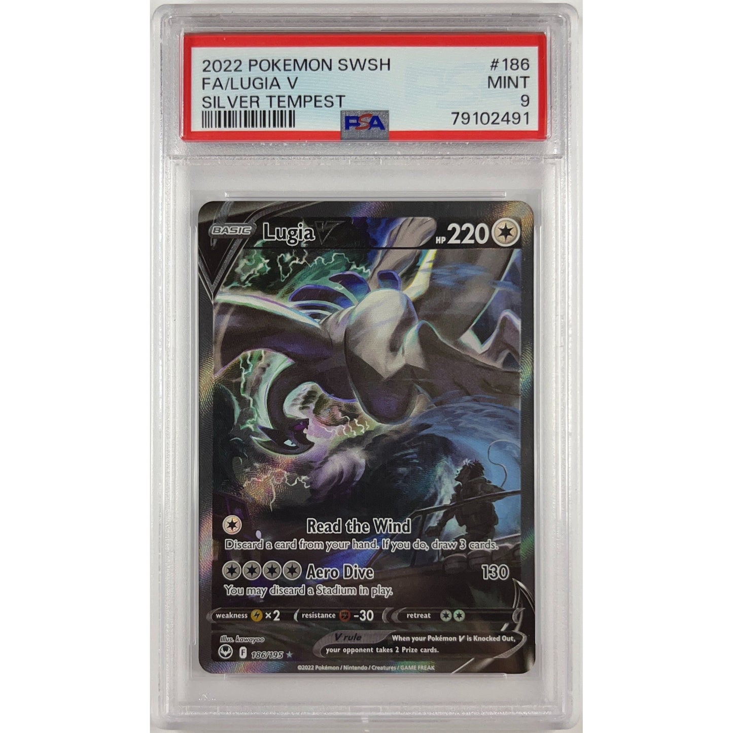 Lugia V Holo Alt Art Ultra Rare 186/195 PSA 9 MINT