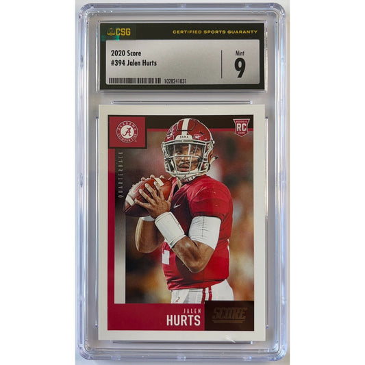 2020 Score Jalen Hurts RC CSG 9 MINT