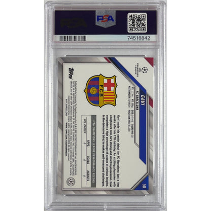 2021-22 Topps UEFA Champions League Gavi Sparkle Foil RC PSA 8