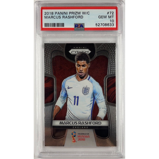 2018 Panini Prizm World Cup Marcus Rashford PSA 10