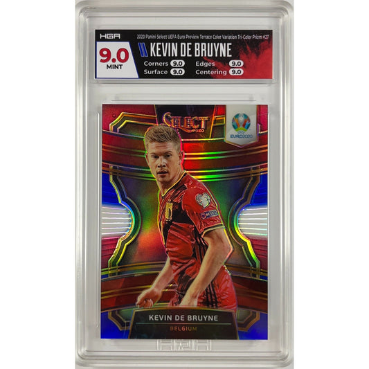 2020 Select Kevin De Bruyne Red White Blue Prizm HGA 9 MINT