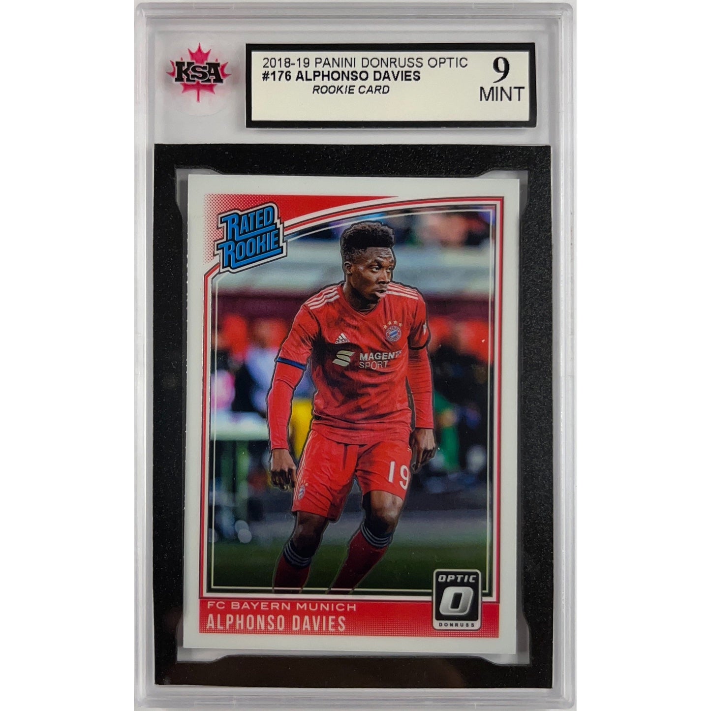 2018-19 Donruss Optic Alphonso Davies Rated Rookie KSA 9 MINT