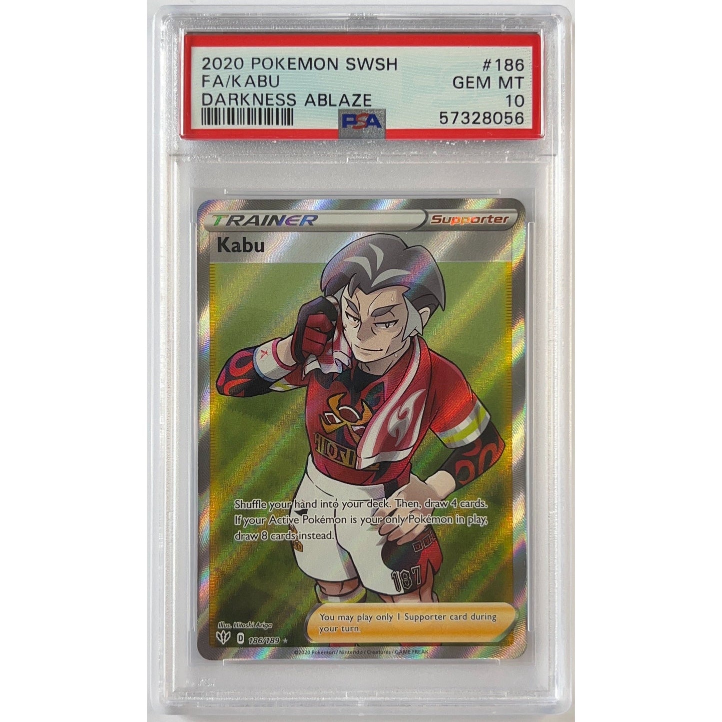 Kabu Holo Ultra Rare 186/189 PSA 10 GEM MINT