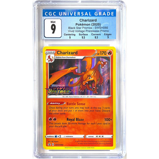 Charizard Holo Vivid Voltage Prerelease Promo CGC 9 MINT