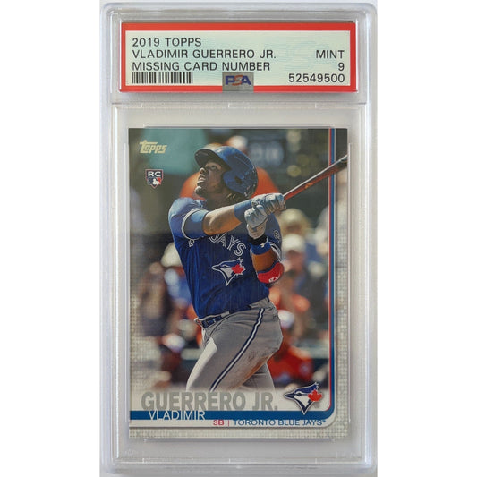 2019 Topps Vladimir Guerrero Jr. RC Missing Card Number Error PSA 9 MINT