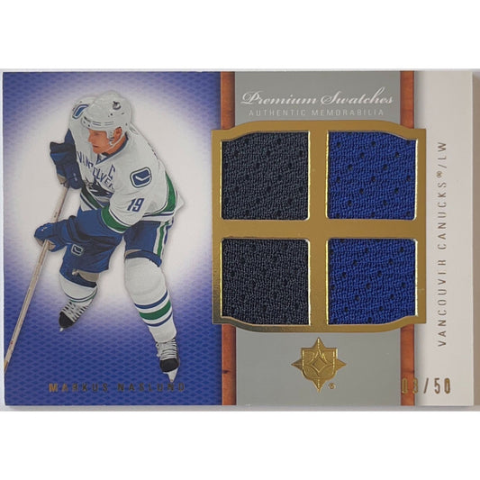 2007-08 Ultimate Collection Markus Naslund Premium Swatches Authentic Memorabilia /50