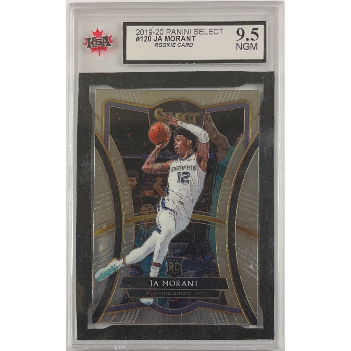 2019-20 Select Ja Morant Premier Level RC KSA 9.5 NGM