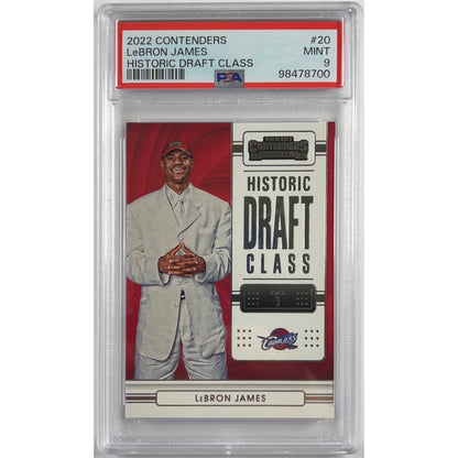 2022-23 Contenders LeBron James Historic Draft Class PSA 9