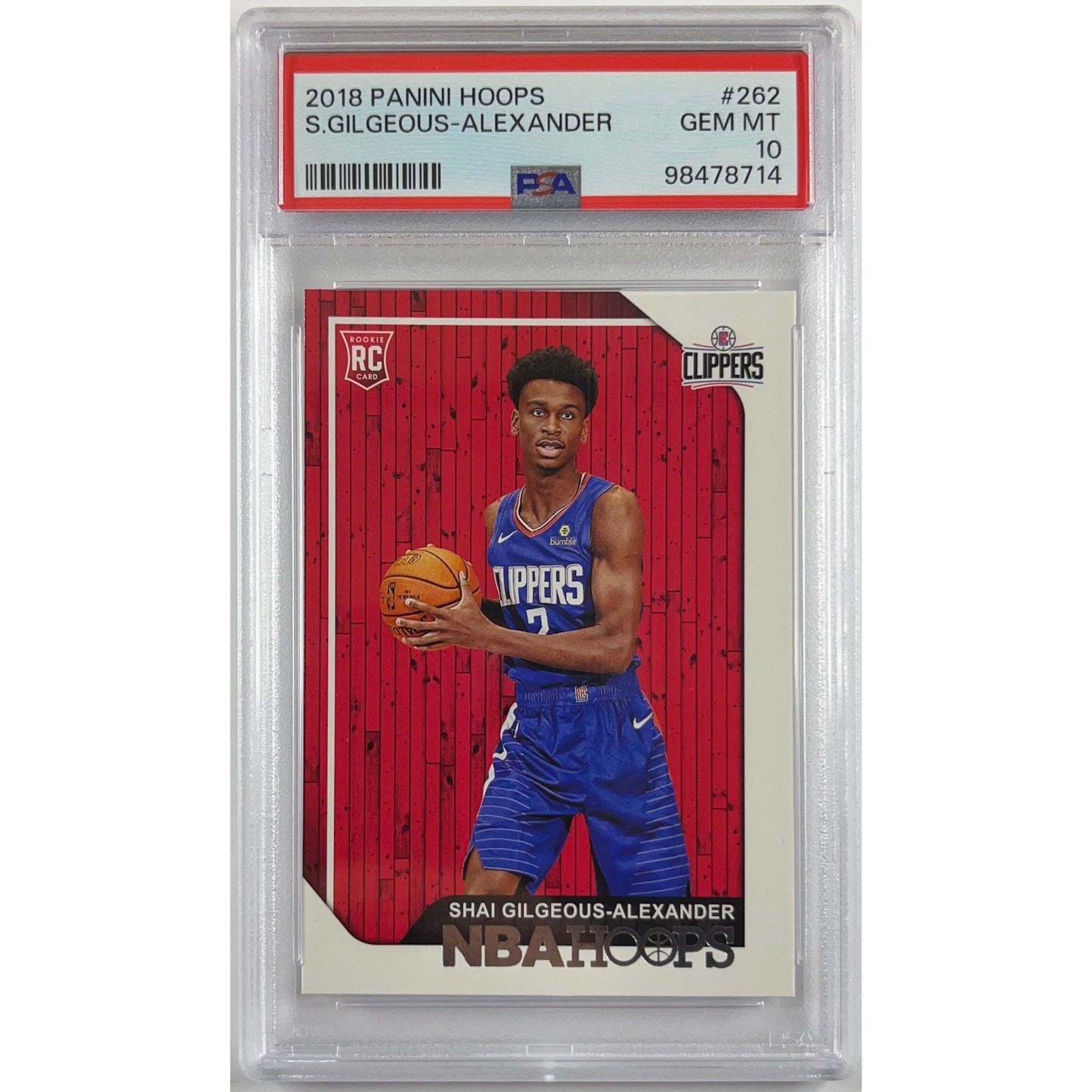 2018-19 Hoops Shai Gilgeous-Alexander RC PSA 10 GEM MINT