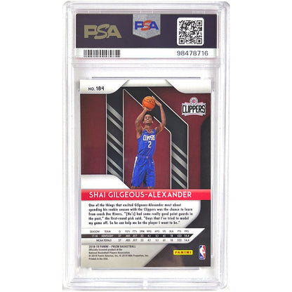 2018-19 Prizm Shai Gilgeous-Alexander RC PSA 10 GEM MINT