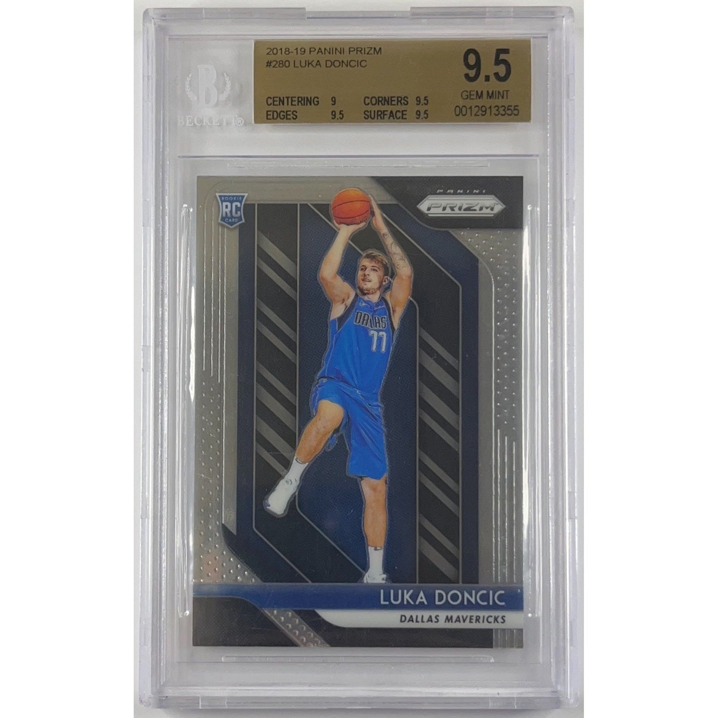 2018-19 Panini Prizm Luka Doncic RC BECKETT 9.5 GEM MINT