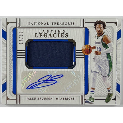 2021-22 National Treasures Jalen Brunson Lasting Legacies Patch Auto /99