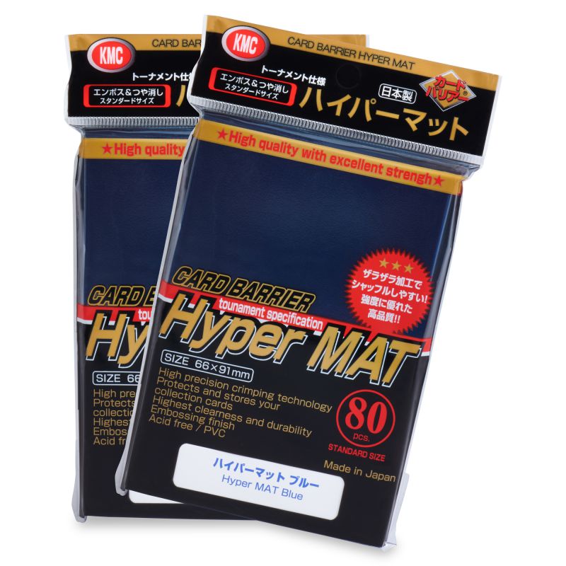 KMC Hyper Mat Blue Tournament Specification Sleeves - 80ct