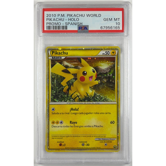 2010 Spanish Pikachu World Promo Holo PSA 10 GEM MINT