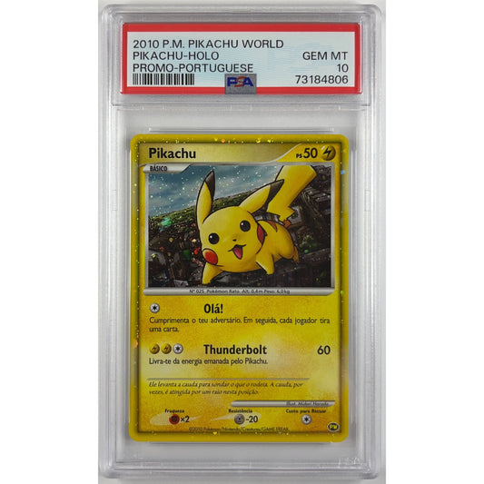 2010 Portuguese Pikachu World Promo Holo PSA 10 GEM MINT