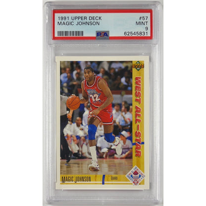 1991-92 Upper Deck Magic Johnson West All Star PSA 9 MINT