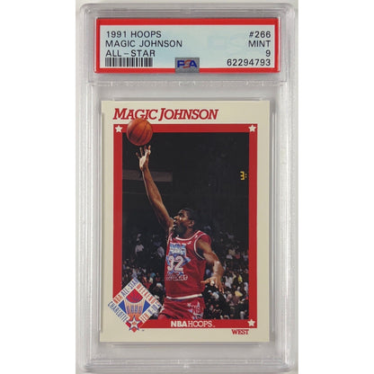 1991-92 Hoops Magic Johnson All Star PSA 9 MINT