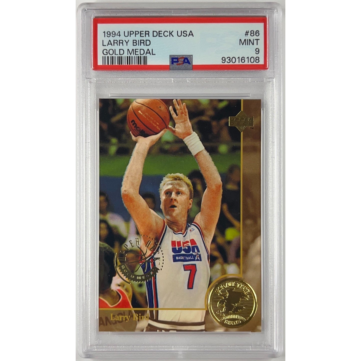 1994 Upper Deck USA Larry Bird Gold Medal PSA 9 MINT