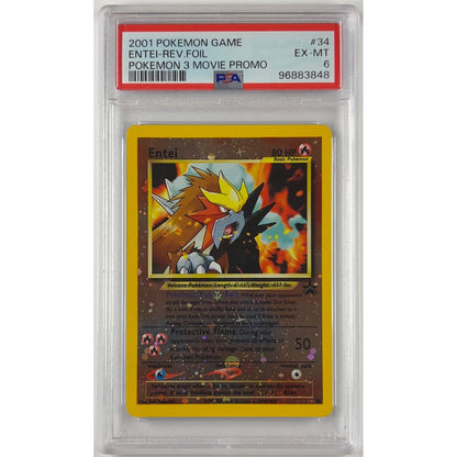 Entei Reverse Holo Pokémon 3 Movie Promo PSA 6 EX-MT