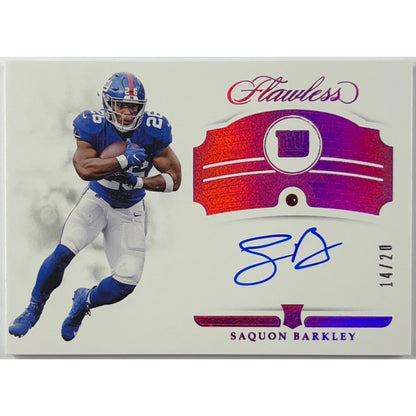 2018 Panini Flawless Saquon Barkley Rookie Auto /20