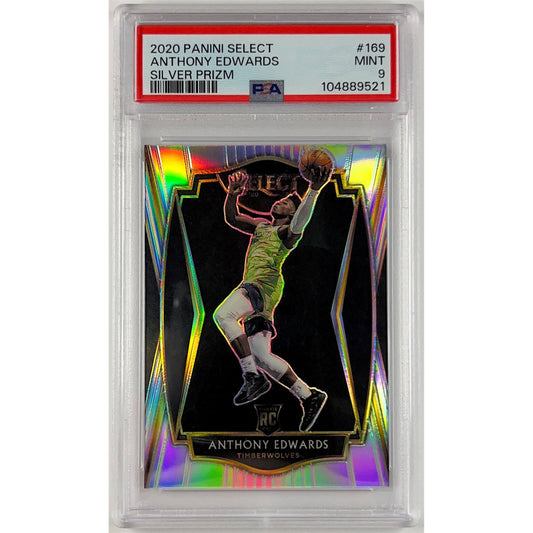 2020-21 Select Anthony Edwards Silver Holo Prizm RC PSA 9 MINT