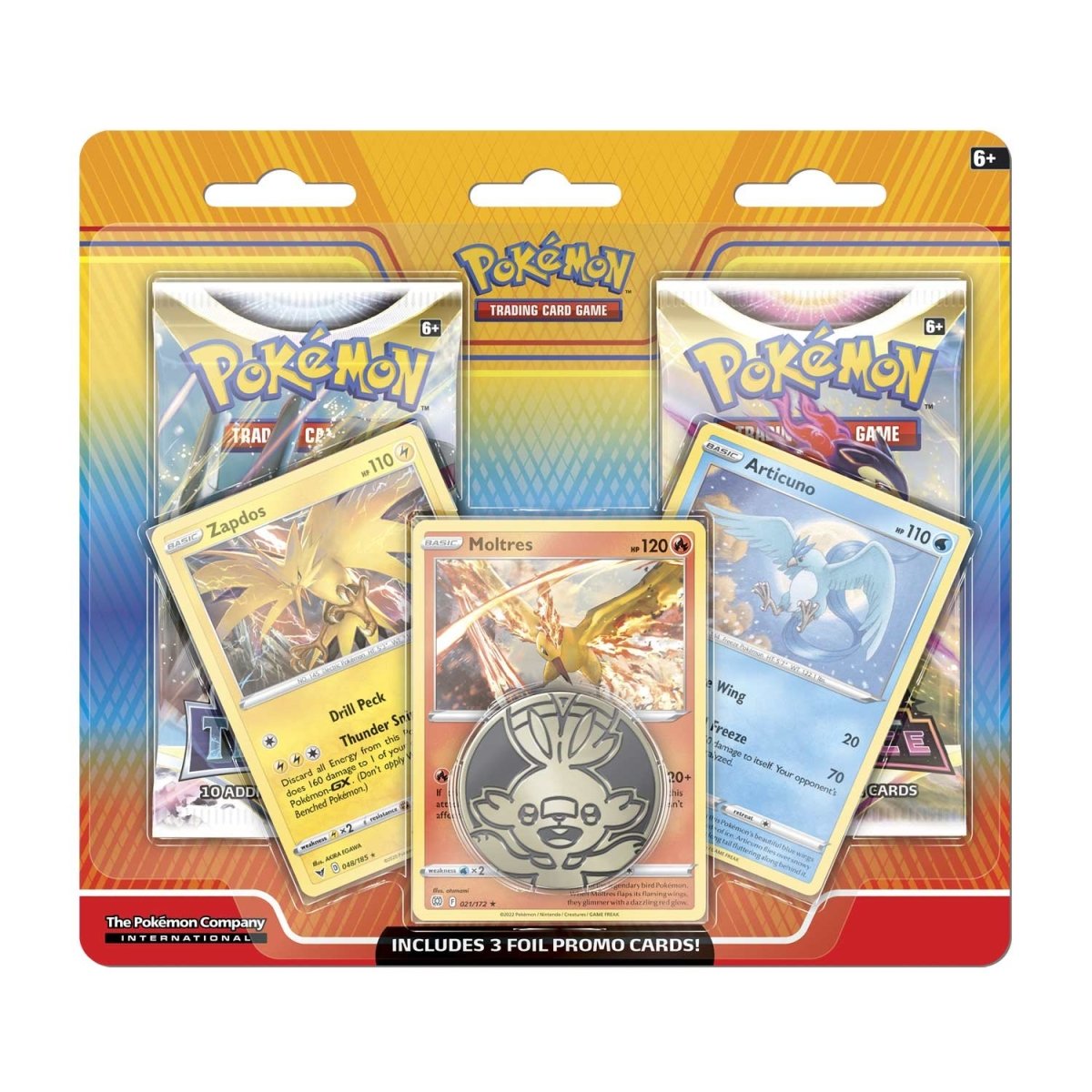 Pokémon Zapdos, Moltres + Articuno Promo Blister Pack