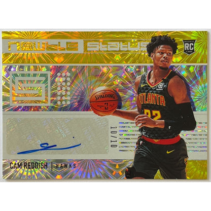 2019-20 Status Cam Reddish Newbie Status Gold Fireworks Auto RC 10/10 | Local Legends Cards & Collectibles
