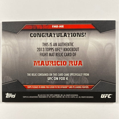 2013 Topps Knockout Mauricio Rua Mat Relic /188