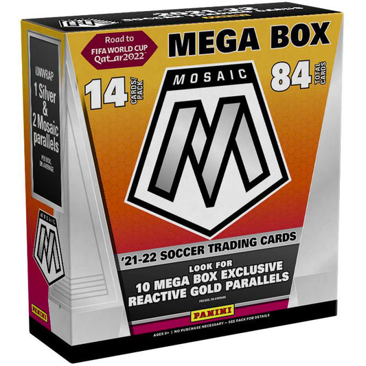 2022 Panini Mosaic Road to World Cup Qatar Soccer Gold Mega Box