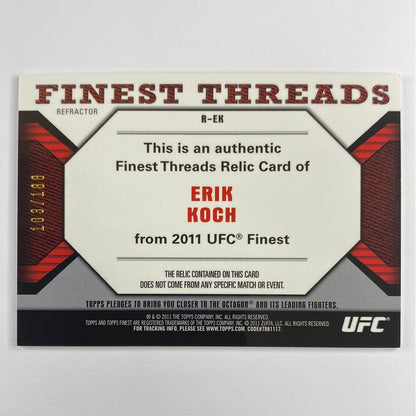 2011 Topps Finest Erik Koch Finest Threads X-Fractor /188