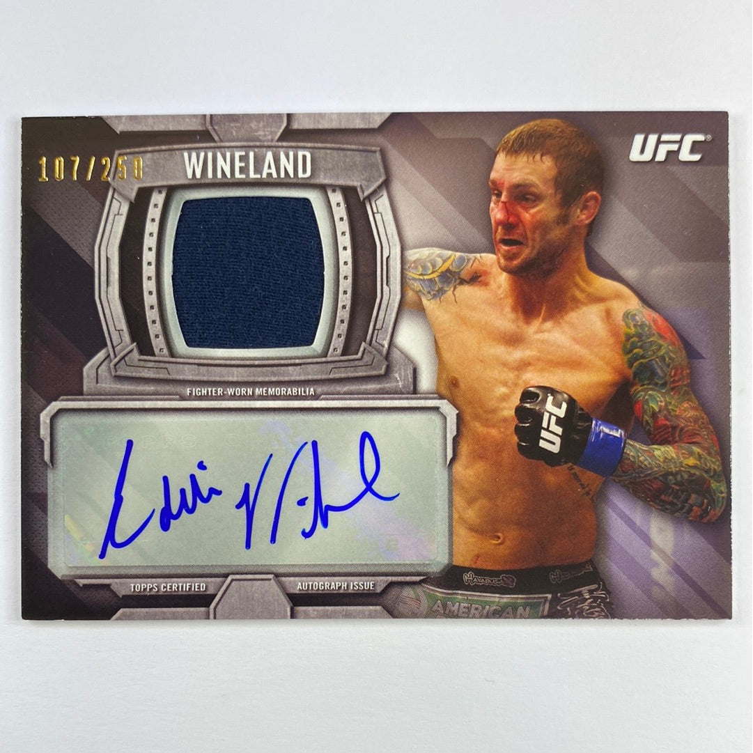 2014 Topps Knockout Eddie Wineland Auto Relic /250