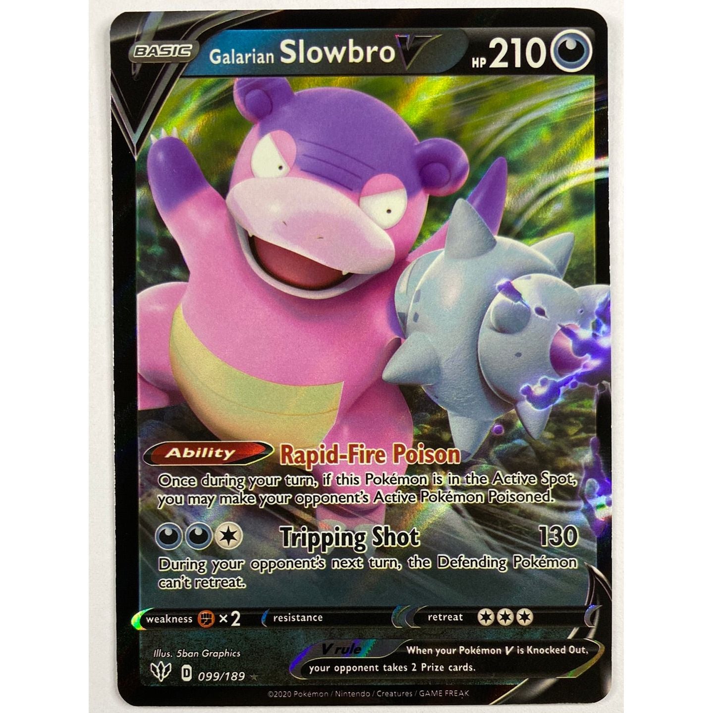 Galarian Slowbro V Full Art Ultra Rare 99/189 | Local Legends Cards & Collectibles