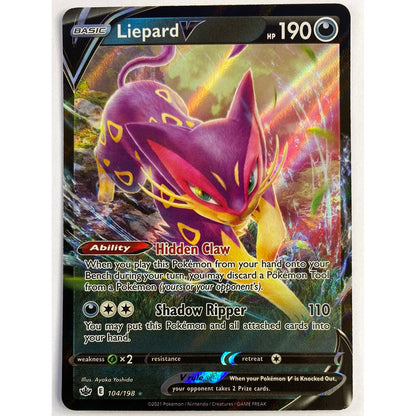 Liepard V Full Art Ultra Rare 104/198