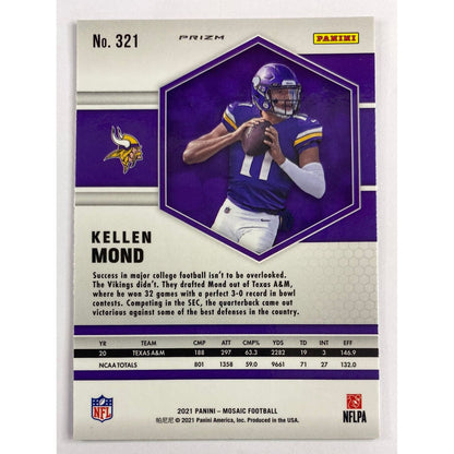 2021 Mosaic Kellen Mond Orange Reactive Prizm RC