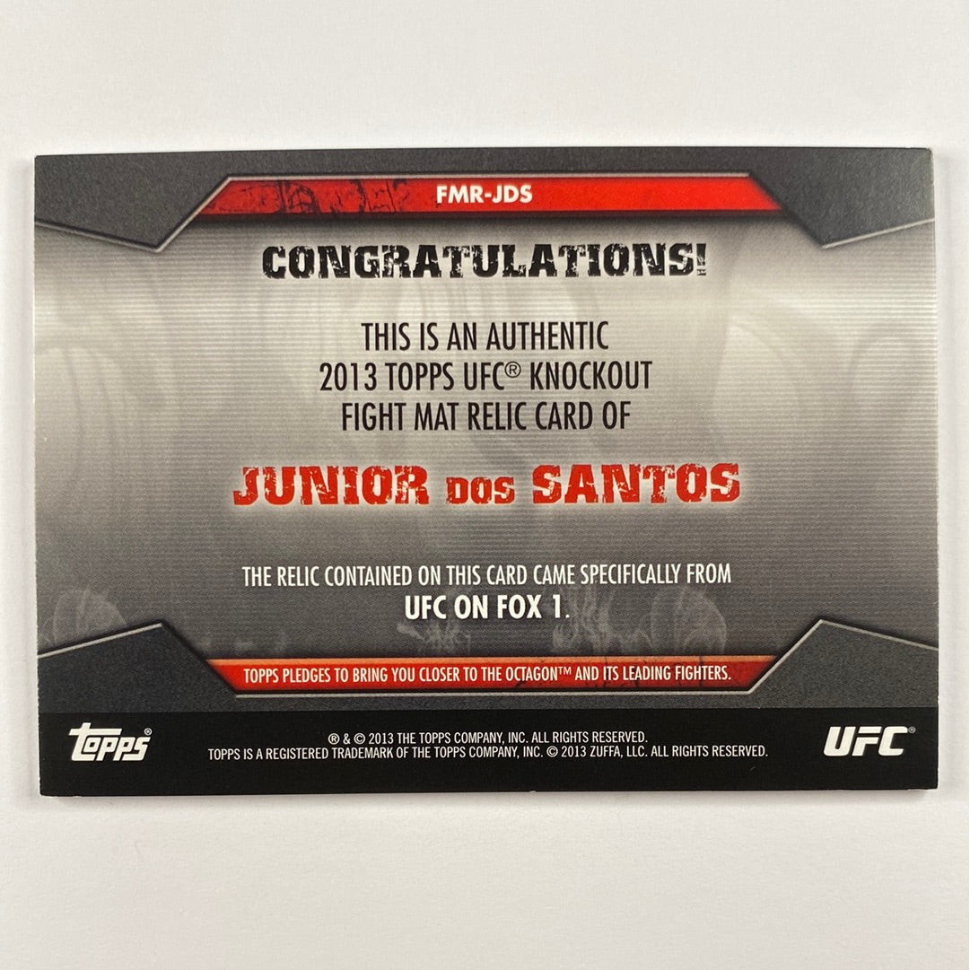 2013 Topps Knockout Junior Dos Santos Emerald Mat Relic /88