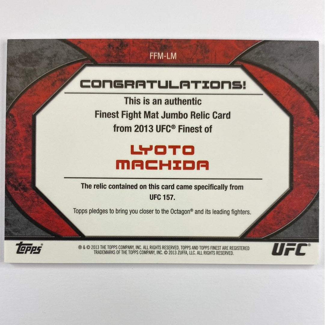 2013 Topps Finest Lyoto “The Dragon” Machida Jumbo May Relic X-Fractor /88