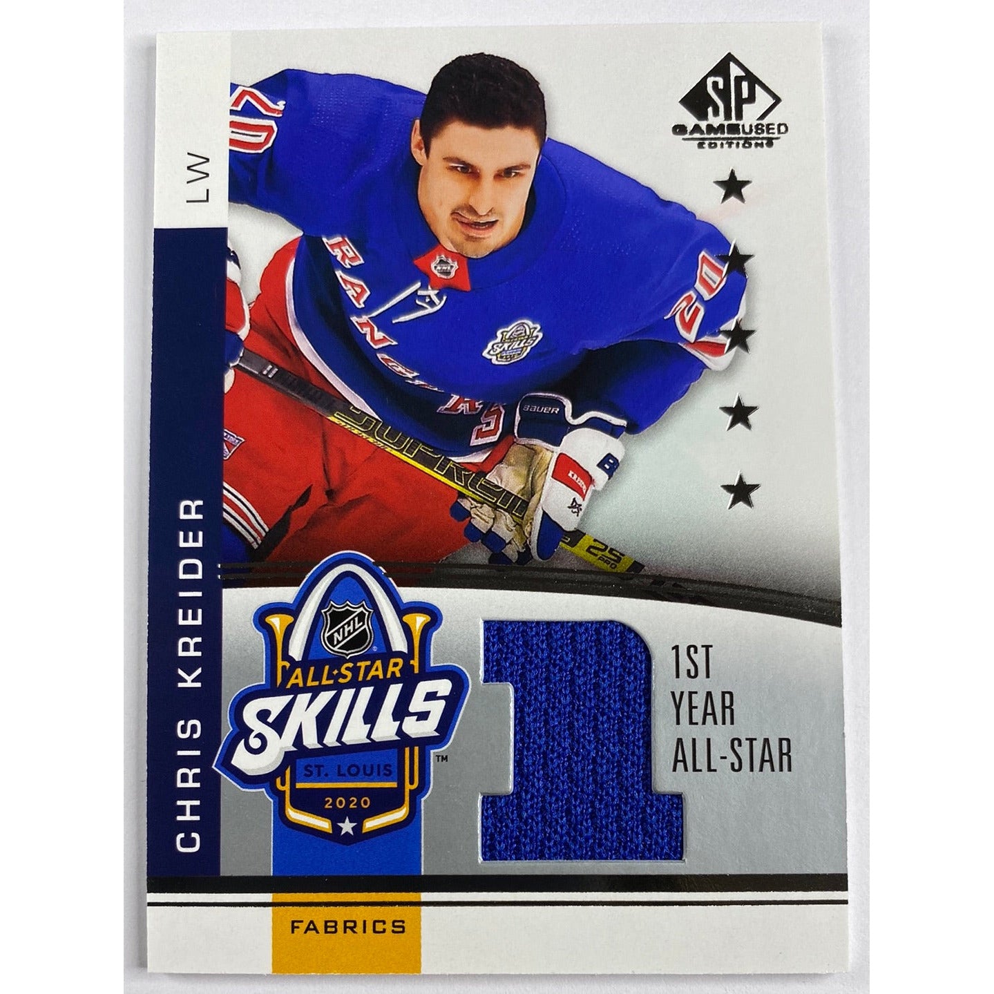 2020-21 SP Game Used Chris Kreider All Star Skills Fabrics