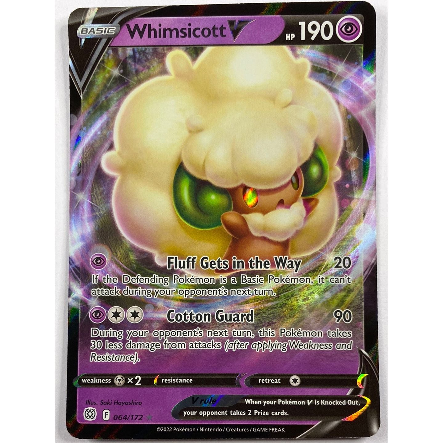 Whimsicott V Full Art Ultra Rare 64/172