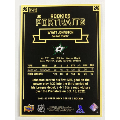 2022-23 Series 2 Wyatt Johnston Rookies Portraits | Local Legends Cards & Collectibles