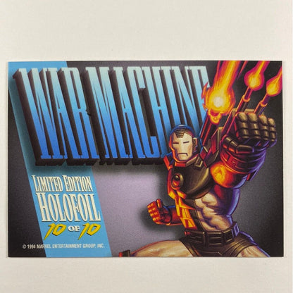 1994 Marvel Masterpieces War Machine Silver HoloFoil