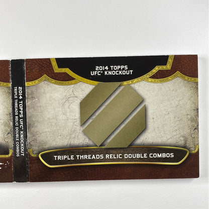 2014 Topps Knockout Mark Coleman / Royce Gracie / Stephan Bonnar / Dan Severn / Matt Hughes / Chuck Liddell Triple Threads 6 Man Booklet 03/36