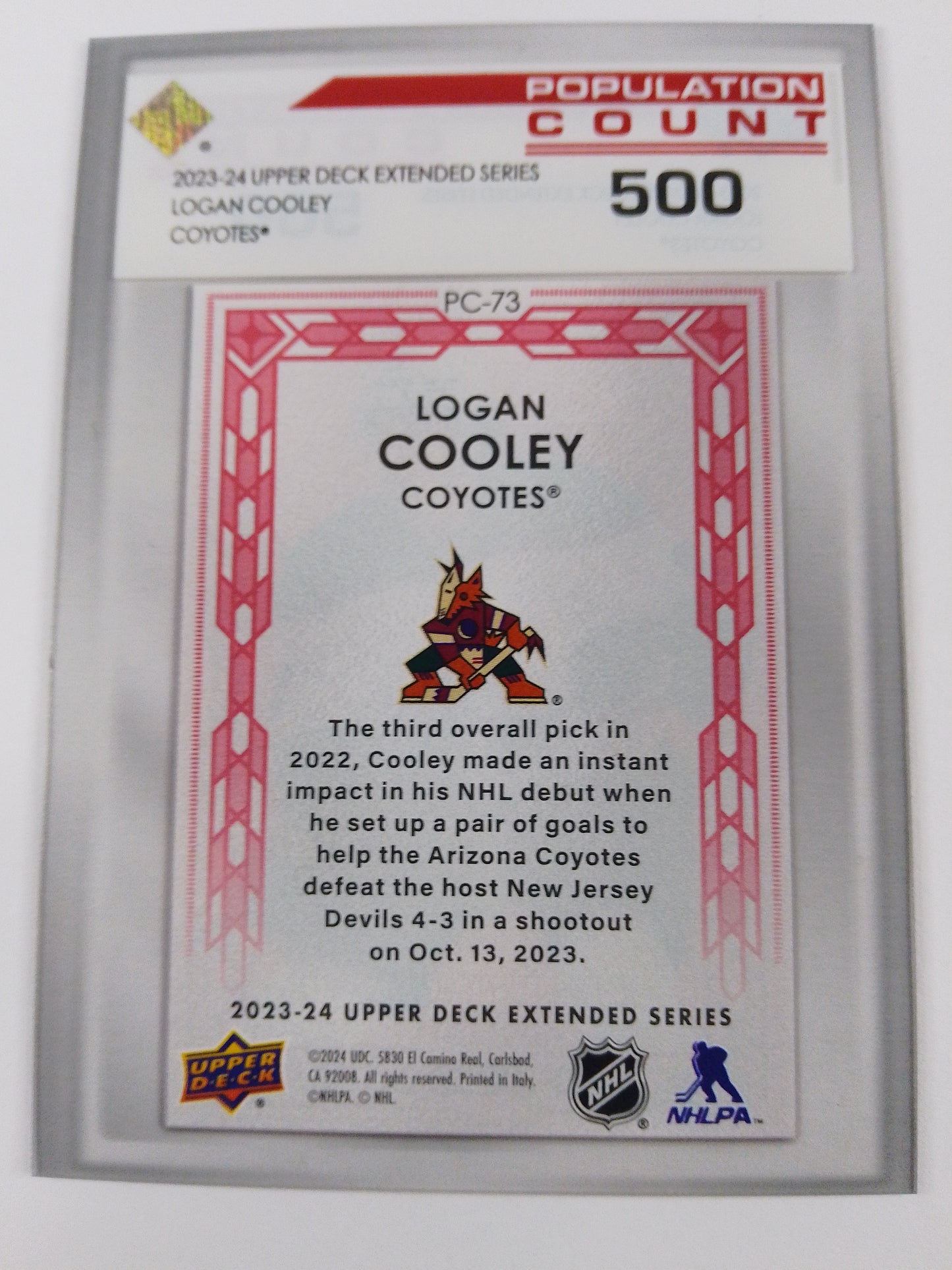 2023-24 Extended Series Population Count 500 Logan Cooley