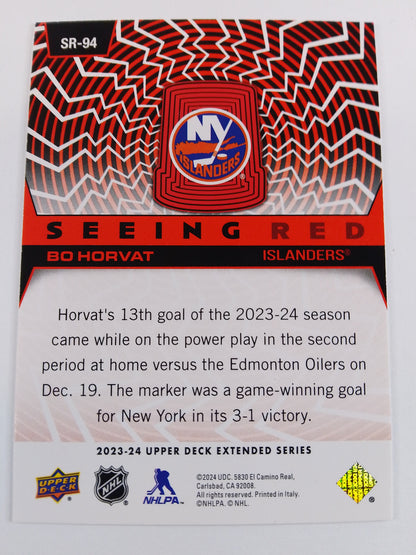 2023-24 Extended Series Bo Horvat Seeing Red