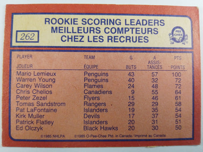 1984-85 Rookie Scoring Leaders Mario Lemieux