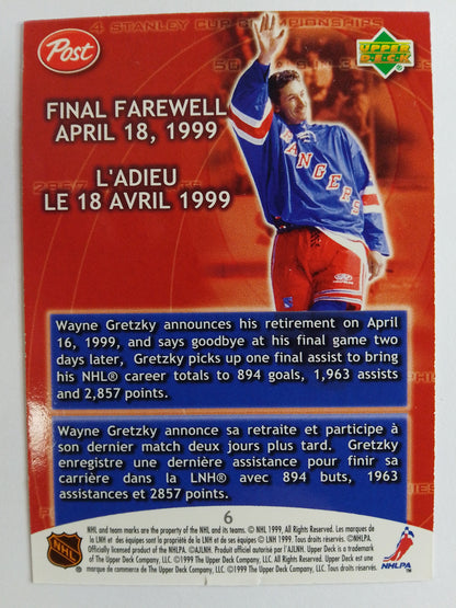 1998-99 Upper Deck Post Wayne Gretzky Final Farewell