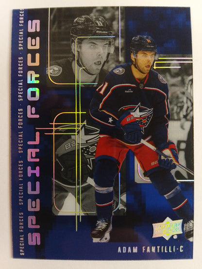 2023-24 Extended Series Adam Fantilli Blue Special Forces