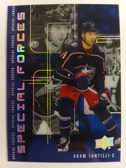 2023-24 Extended Series Adam Fantilli Blue Special Forces