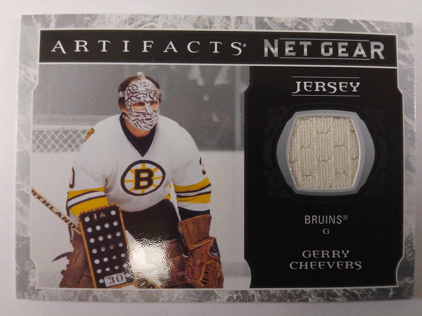 2022-23 Artifacts Net Gear Jersey Patch Gerry Cheevers